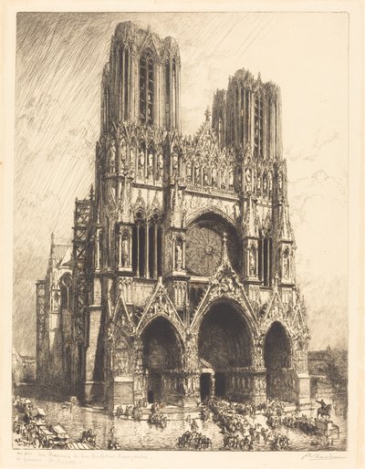 Katedra w Reims (Katedra Reims) autorstwa Auguste Lepere