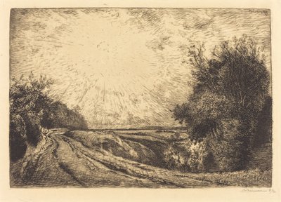 Trasa z La Houssoye, Crevecoeur-le-Grand (Route de La Houssoye, Crevecoeur) autorstwa Auguste Lepere