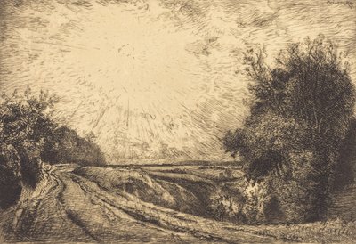 Trasa z La Houssoye, Crevecoeur-le-Grand Trasa z La Houssoye, Crevecoeur, 1913. autorstwa Auguste Lepere