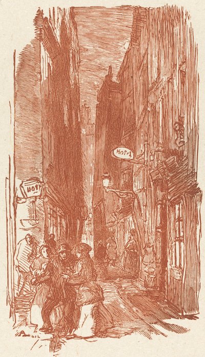 Rue Saint-Severin autorstwa Auguste Lepere