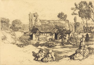 Schronisko dla Ubogich, Vendee Le nid de pauvres, Vendee, 1909. autorstwa Auguste Lepere