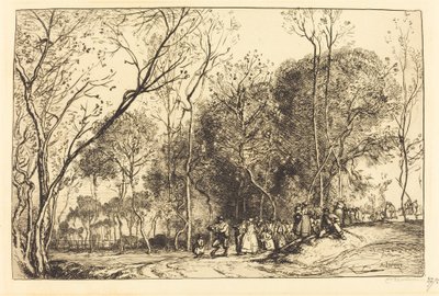 Lato w Saint-Martin, minione zaślubiny autorstwa Auguste Lepere