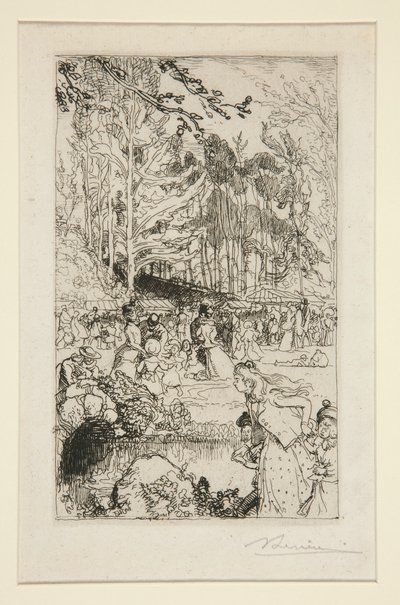Niedzielne popołudnie w Nantes autorstwa Auguste Lepere