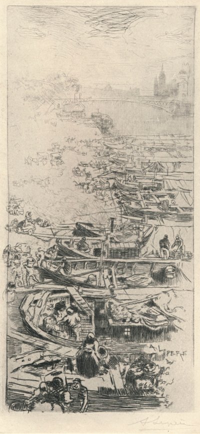 Rynek Jabłkowy, 1915 autorstwa Auguste Louis Lepère