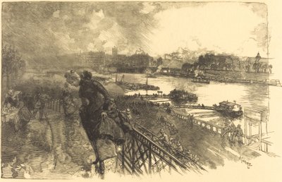 Sekwana w pobliżu mostu Austerlitz autorstwa Auguste Lepere