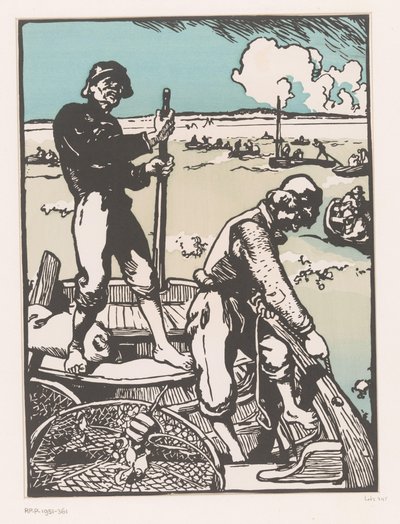 Dwa wkręty Rybacy krewetek autorstwa Auguste Lepere