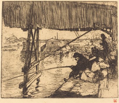 Pod mostem Bercy (Sous le pont de Bercy) autorstwa Auguste Lepere