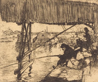 Pod mostem Bercy Sous le pont de Bercy, 1894. autorstwa Auguste Lepere