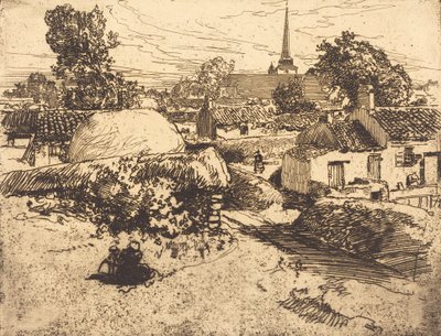 Widok St.-Jean-de-Mont, Vendee Widok St.-Jean-de-Mont, Vendee, 1892. autorstwa Auguste Lepere