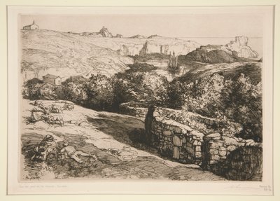 Widok na Port de la Meule (wyspa autorstwa Auguste Lepere