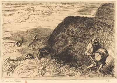Wreckers, Saint-Jean-de-Monts (Złodzieje wraków, Saint-Jean-de-Monts) autorstwa Auguste Lepere