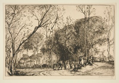 ?t? de la Saint-Martin, la noce qui passe (Lato w Saint-Martin, minione zaślubiny) autorstwa Auguste Lepere