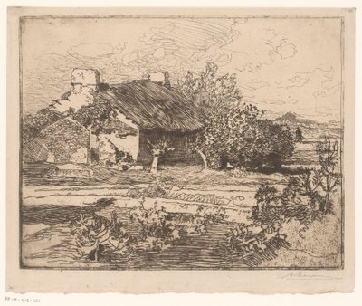 Gospodarstwo rolne autorstwa Auguste Lepère (signed by artist)