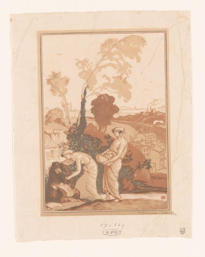 Muzyka i poezja pomagają artyście La Musique et la Poesie secourant les Artistes autorstwa Auguste Lepère (signed by artist)