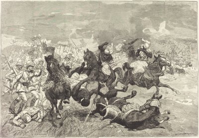 W Sudanie: Bitwa pod El-Teb autorstwa Auguste Lepère and Jacques Beltrand after Józef Chelmonski