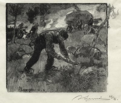 Kopacze wrzosów autorstwa Auguste Louis Lepère