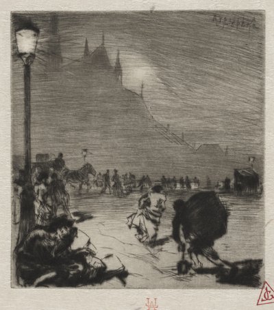 Na rogu Pont-aux-Doubles autorstwa Auguste Louis Lepère