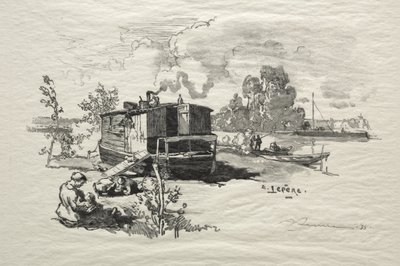 Łódź mieszkalna autorstwa Auguste Louis Lepère