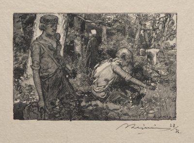 Zbieranie konwalii autorstwa Auguste Louis Lepère
