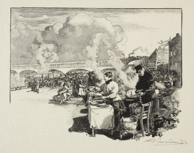 Przystań dla omnibusów autorstwa Auguste Louis Lepère