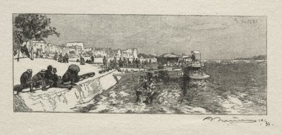 Molo w Bercy autorstwa Auguste Louis Lepère
