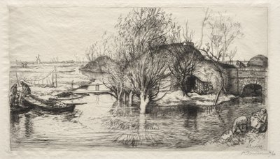 Zalana Chata autorstwa Auguste Louis Lepère