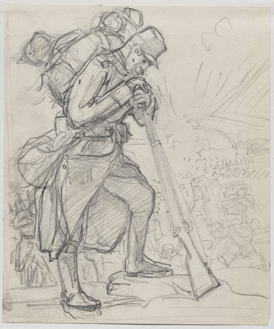 Rekolekcje po Charleroi... autorstwa Auguste Louis Lepère