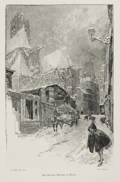 Rue des Barres, Paryż autorstwa Auguste Louis Lepère
