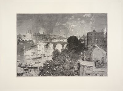 Święto wodne na Sekwanie, 14 lipca autorstwa Auguste Louis Lepère