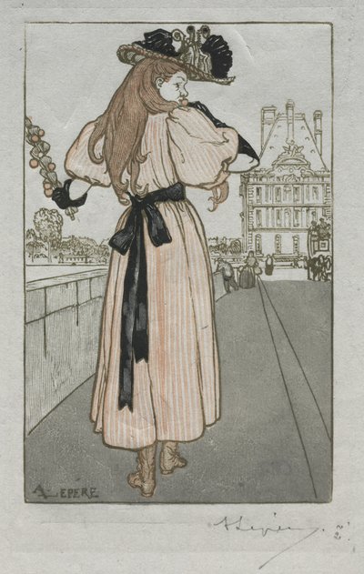 Almanach Paryski, 1897: Wiosna autorstwa Auguste Louis Lepère