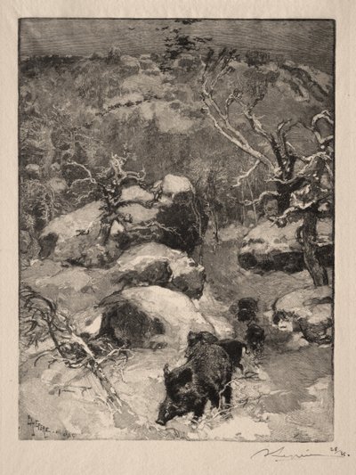 Roche Cuvier Chatillon autorstwa Auguste Louis Lepère