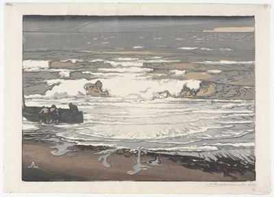 Przełamujące się fale, przypływ września 1901 autorstwa Auguste Louis Lepère
