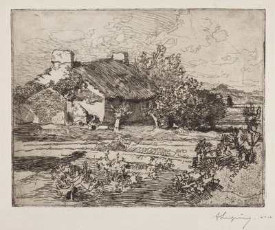 Stary Bourrine, Dom Maraisów, Vendée autorstwa Auguste Louis Lepère