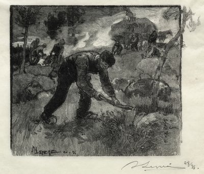 Kopacze wrzosów autorstwa Auguste Louis Lepère