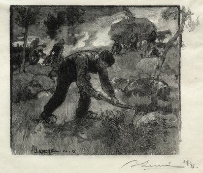 Kopacze wrzosów, 1887. autorstwa Auguste Louis Lepère