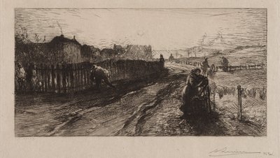 Przy fortyfikacjach, Porte de Versailles, 1890. autorstwa Auguste Louis Lepère