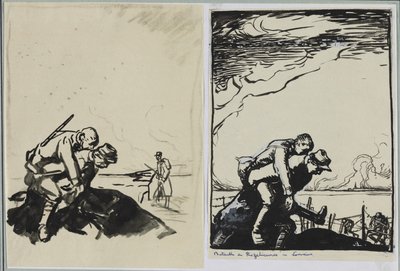 Bitwa pod Rozelieures w Lotaryngii autorstwa Auguste Louis Lepère