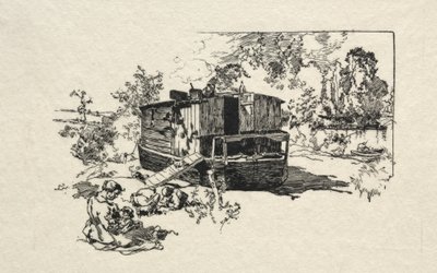 Łódź mieszkalna. autorstwa Auguste Louis Lepère