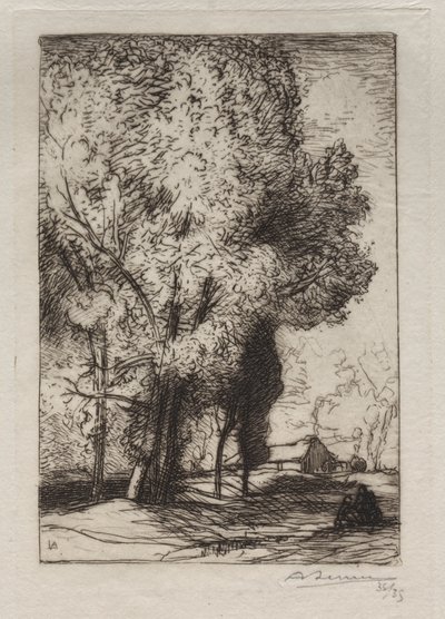 Bourrine w topolach autorstwa Auguste Louis Lepère