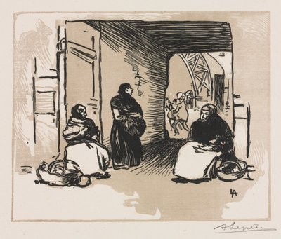 Sprzedawcy chleba, 1889. autorstwa Auguste Louis Lepère