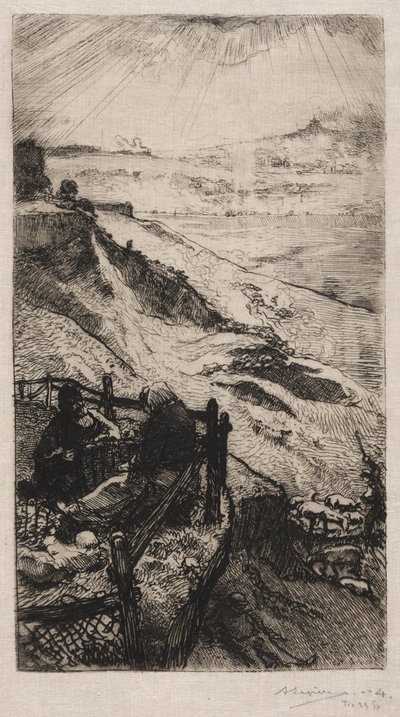 Amerykańskie kariery pod Paryżem autorstwa Auguste Louis Lepère