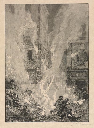 [Pożar miasta] autorstwa Auguste Louis Lepère