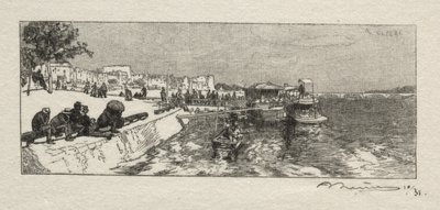Molo w Bercy autorstwa Auguste Louis Lepère