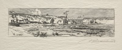 Staw Issy les Moulineaux. autorstwa Auguste Louis Lepère