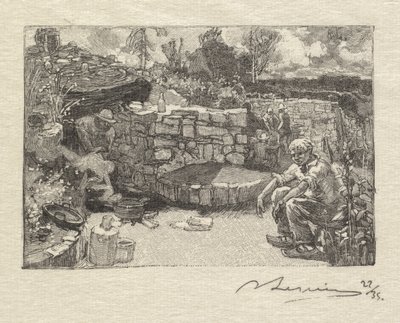 Fontainebleau Forest: Quarrymans Lodge. Forest of Fontainebleau: Quarrymans Lodge, 1890. autorstwa Auguste Louis Lepère