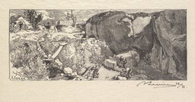 Las Fontainebleau: kamieniołom piaskowca autorstwa Auguste Louis Lepère