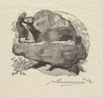 Las Fontainebleau: Drżąca skała Las Fontainebleau: Drżąca skała, 1890. autorstwa Auguste Louis Lepère