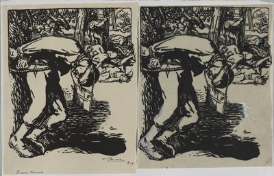Snajperzy, 1914. autorstwa Auguste Louis Lepère