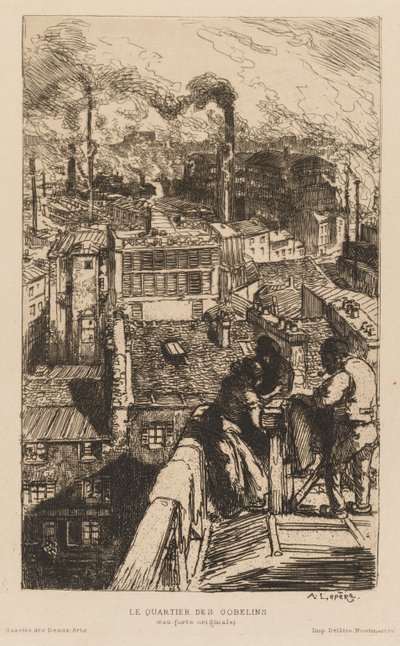 Gazette des Beaux-Arts: Dzielnica Gobelinów autorstwa Auguste Louis Lepère