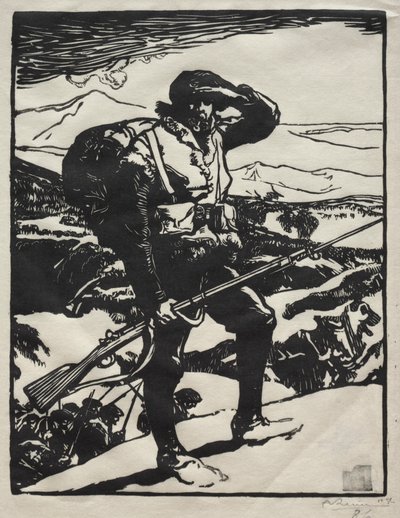 Historia wojny: Alpine Chasseur. autorstwa Auguste Louis Lepère